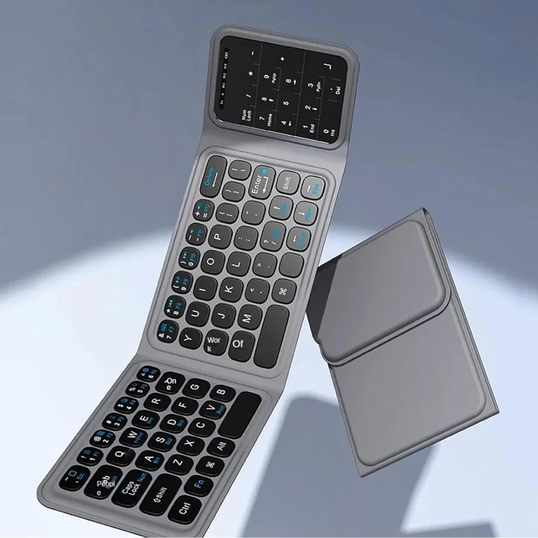 WiWU Foldable Bluetooth Keyboard with Large Trackpad | Portable Multi-Device Keyboard for iPad