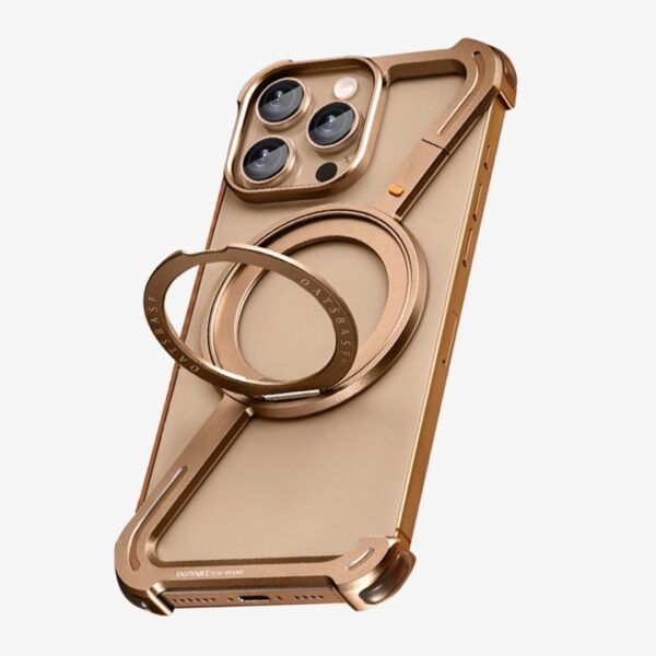 Z Shaped Metal MagSafe Bumper Case iPhone 16 Pro / 16 Pro Max | Metal Case with Kickstand | Bare Feel Rimless Phone Cover