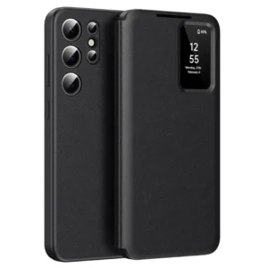 1-5.webp Samsung S25 Ultra Flip Case | Smart View Leather Wallet Cover Card Holder Protective Premium Phone Case