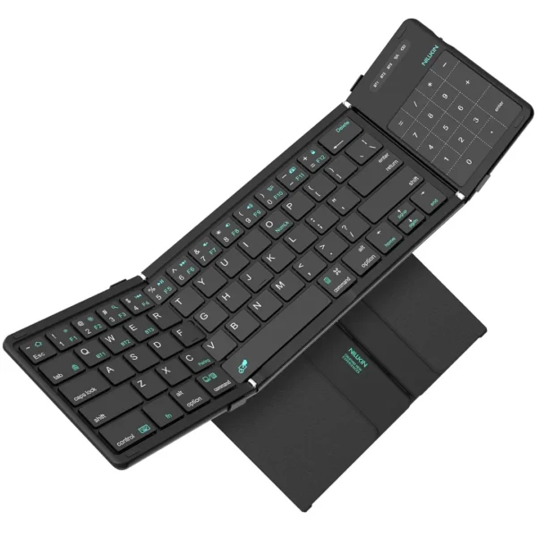 Nillkin Cube Foldable Bluetooth Keyboard with Touchpad & Number Pad for iPad, Laptop & Phone | Multi-Device Wireless Keyboard
