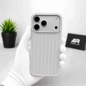 RIMOWA Aluminium Stripes Case for iPhone 17 Pro - Premium Liquid Silicone Shockproof Protective Cover