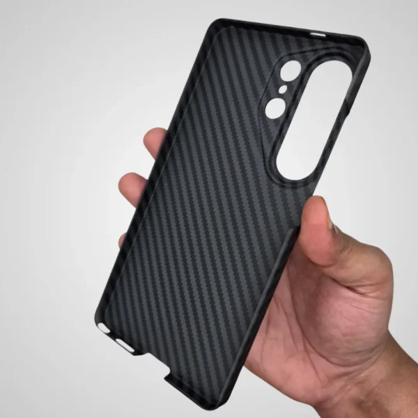 Samsung Galaxy S26 Ultra Carbon Fiber Texture Case Cover | Ultra Slim Lightweight Shockproof Back Cover Black