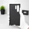 Samsung Galaxy S24 Ultra Carbon Fiber Texture Case Cover | Ultra Slim Lightweight Shockproof Back Cover Black