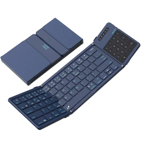 Nillkin Cube Foldable Bluetooth Keyboard with Touchpad & Number Pad for iPad, Laptop & Phone | Multi-Device Wireless Keyboard