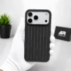 RIMOWA Aluminium Stripes Case for iPhone 17 Pro Max - Premium Liquid Silicone Shockproof Protective Cover