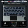 Nillkin iPad A16 11th Gen Backlit Keyboard Case Cover | Detachable RGB Keyboard with Stand & Shockproof Protection Black