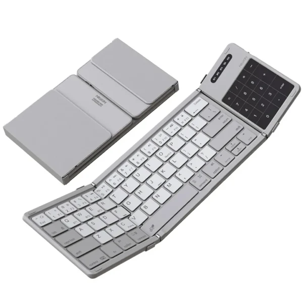 Nillkin Cube Foldable Bluetooth Keyboard with Touchpad & Number Pad for iPad, Laptop & Phone | Multi-Device Wireless Keyboard