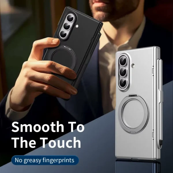 Samsung Galaxy Z Fold 7 Case with S Pen, Hinge Guard & Rotating Magnetic Stand