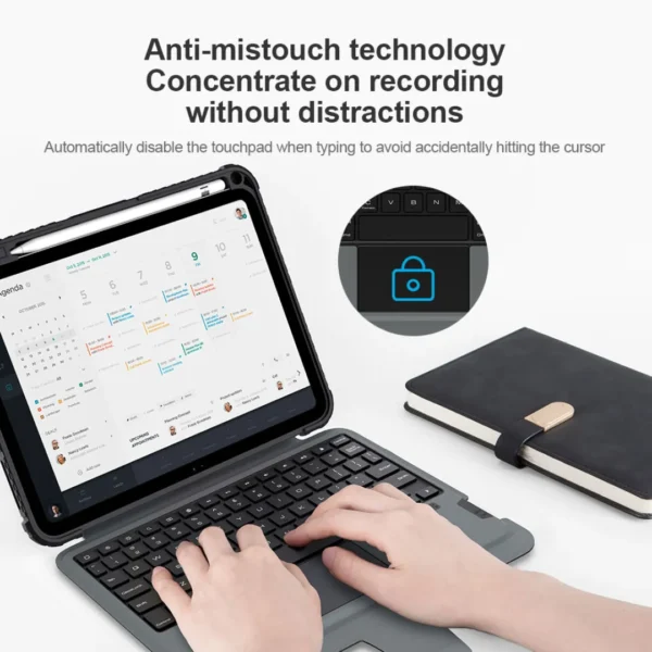 Nillkin iPad A16 Keyboard Case | iPad 11th & 10th Generation Case with Trackpad & Keyboard | Detachable Cover with Pencil Holder