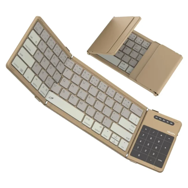 Nillkin Cube Foldable Bluetooth Keyboard with Touchpad & Number Pad for iPad, Laptop & Phone | Multi-Device Wireless Keyboard