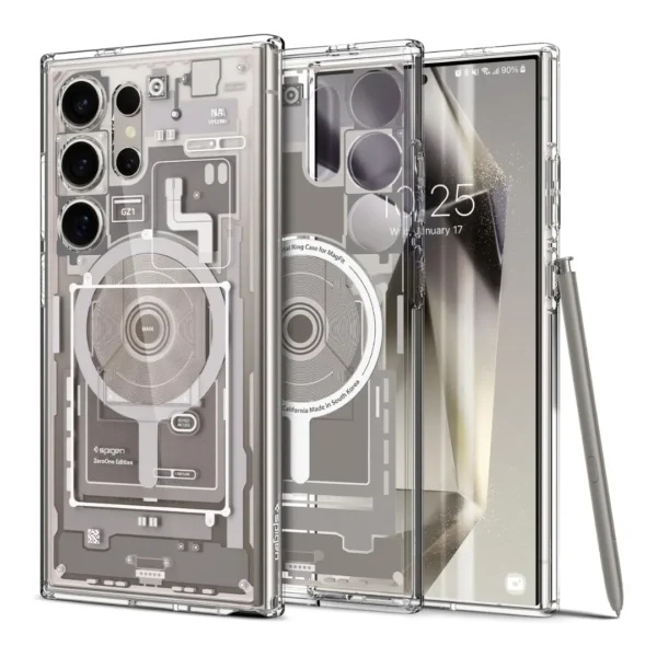 Ultra Hybrid MagFit Case Samsung Galaxy S24 Ultra | Clear MagSafe Cover | Printed Shockproof Back Cover
