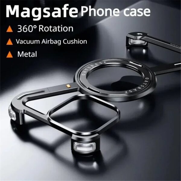 Z Shaped Metal MagSafe Bumper Case iPhone 16 Pro / 16 Pro Max | Metal Case with Kickstand | Bare Feel Rimless Phone Cover
