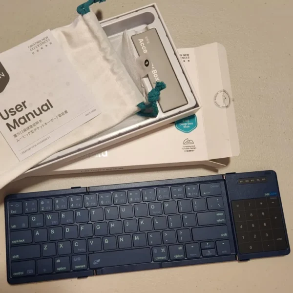 Nillkin Cube Foldable Bluetooth Keyboard with Touchpad & Number Pad for iPad, Laptop & Phone | Multi-Device Wireless Keyboard