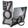 Z Shaped Metal MagSafe Bumper Case Galaxy Z Fold 7 | Metal Case with Kickstand | Bare Feel Rimless Phone Cover