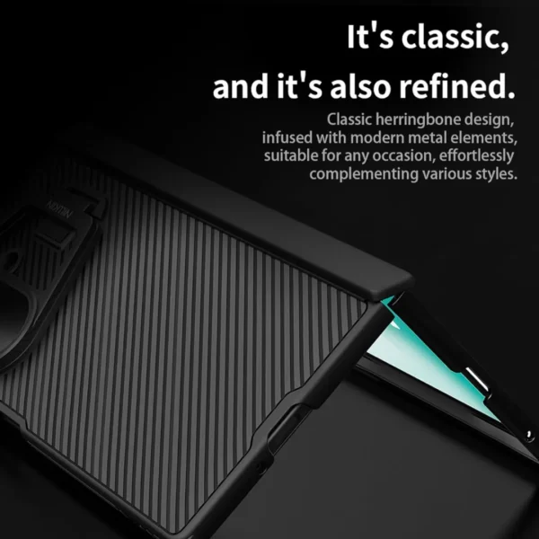 Nillkin CamShield Prop Case for Samsung Galaxy Z Fold 7 | Hinge Protection, Metal Camera Lens Cover & Kickstand | Heavy Duty Slim Fit Armor Cover - Black