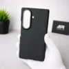 Samsung Galaxy Z Fold 7 Carbon Fiber Case with Tempered Glass, Hinge Protection, Shockproof Hard PC Protective Cover