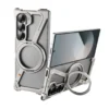 Z Shaped Metal MagSafe Bumper Case Galaxy Z Fold 6 | Metal Case with Kickstand | Bare Feel Rimless Phone Cover