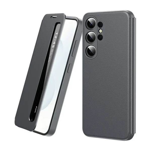 Samsung Galaxy S26 Ultra Smart View Window Case with IC Chip – PU Leather Case Flip Cover