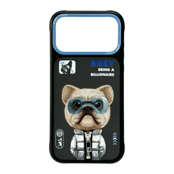 Nimmy Friends Cartoon Designer Case Cover for iPhone 17 Pro | Cute Animal Print Shockproof Matte Back Cover