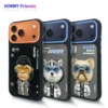 Nimmy Friends Cartoon Designer Case Cover for iPhone 17 Pro | Cute Animal Print Shockproof Matte Back Cover