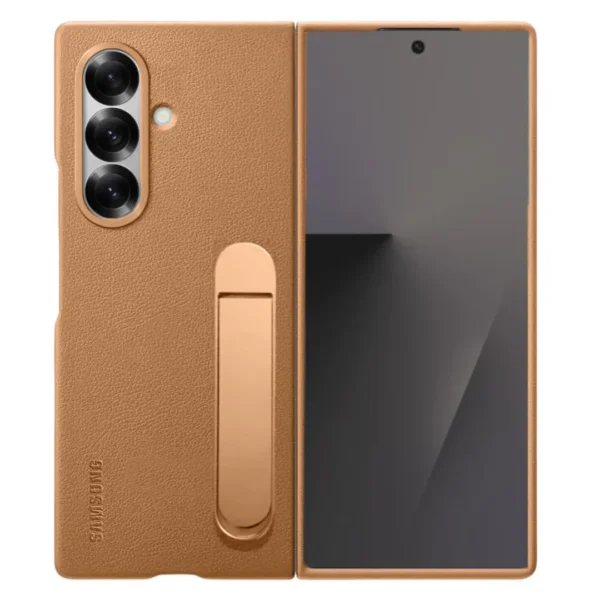 Samsung Galaxy Z Fold 7 Leather Case with Stand | Z Fold 7 Case with Kickstand | Kindsuit Leather Protective Back Cover