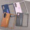 Samsung Galaxy Z Fold 7 Leather Case with Stand | Z Fold 7 Case with Kickstand | Kindsuit Leather Protective Back Cover