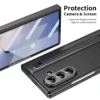 Samsung Galaxy Z Fold 7 Leather Case with S Pen | Hinge Protection Cover with Screen Protector | Shockproof Stylus Case