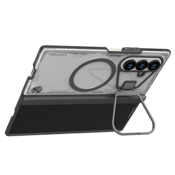 Nillkin Iceblade Prop Magnetic Case for Samsung Galaxy Z Fold 7 | Built-in Kickstand, Airbag Drop Protection & MagSafe Compatible Clear Frosted Cover