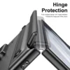 Samsung Galaxy Z Fold 7 Leather Case with S Pen | Hinge Protection Cover with Screen Protector | Shockproof Stylus Case