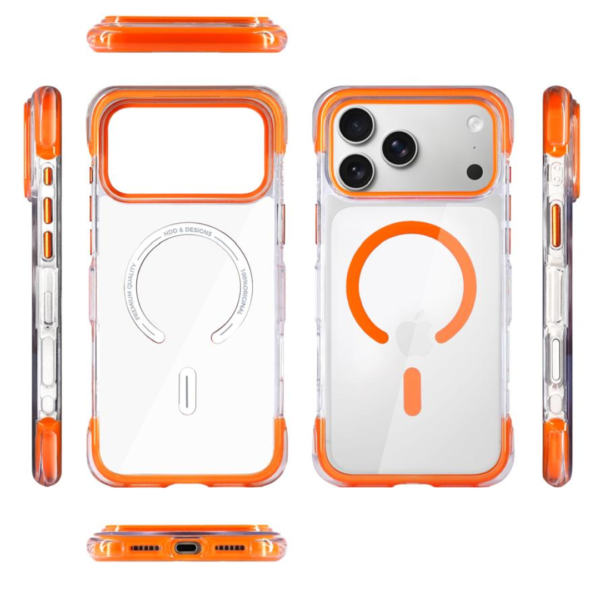 iPhone 17 Pro Max MagSafe Clear Case with Camera Guard | Transparent TPU Bumper Protective Cover