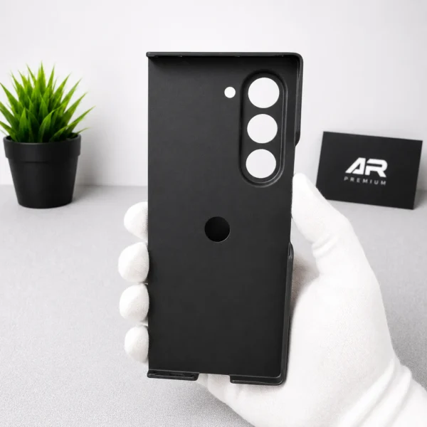Samsung Galaxy Z Fold 6 Metal Ring Holder Case with 360° Rotating Kickstand Protective Armor Cover