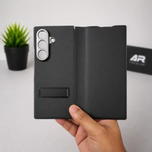 imgi_10_content.webp Samsung Galaxy Z Fold 8 Ultra Leather Flip Case with Magnetic Kickstand & Hinge Protection