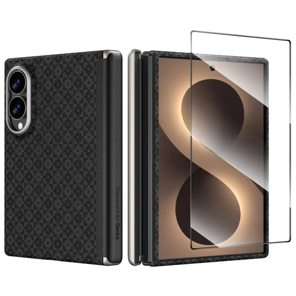 imgi_116_Grand_Combo_ArmorGrid_Air_Obsidian_Black_Case_built_with_Kevlar_for_Samsung_Galaxy_Z_Fold_8_Wide_Fold_Dual_Camera.webp Benks Grand Combo Armor Grid Air Case Galaxy Z Fold 8 | Kevlar Magnetic Cover