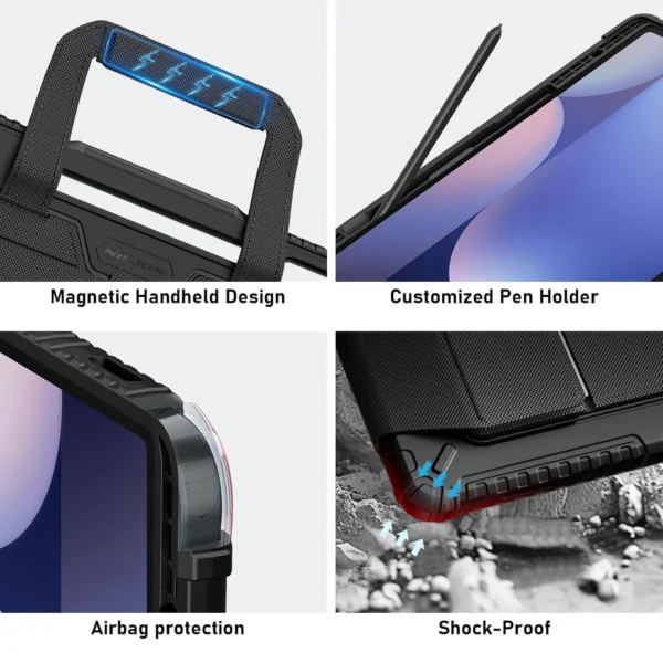 imgi_123_71DOkULLBpL._SL1500_.webp Nillkin Carry Go Keyboard Case for Samsung Galaxy Tab S10 Ultra/S9 Ultra 14.6" with Backlit Keyboard, Trackpad, Handle & Stand