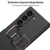 Samsung Galaxy Z Fold 6 Metal Ring Holder Case with 360° Rotating Kickstand Protective Armor Cover