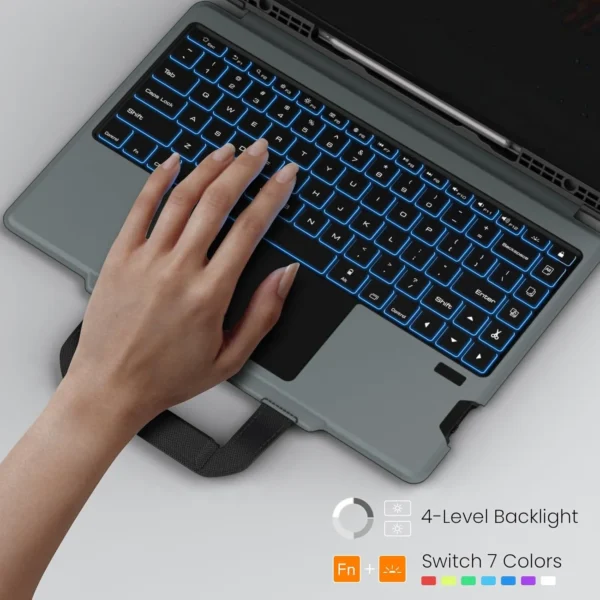 imgi_136_71ZaQFZqVQL._SL1500_.webp Nillkin Carry Go Keyboard Case for Samsung Galaxy Tab S10 Ultra/S9 Ultra 14.6" with Backlit Keyboard, Trackpad, Handle & Stand