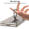 Samsung Galaxy Z Fold 6 Metal Ring Holder Case with 360° Rotating Kickstand Protective Armor Cover