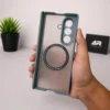 Samsung Galaxy Z Fold 7 Magsafe Transparent Matte Back Case - Shockproof Slim Grey Cover