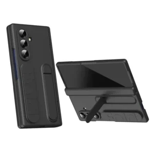 Samsung Galaxy Z Fold 7 Silicone Case with Strap & Kickstand | Hinge Protection Cover | Tempered Glass