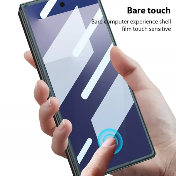 Samsung Galaxy Z Fold 6 Metal Ring Holder Case with 360° Rotating Kickstand Protective Armor Cover