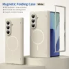 Samsung Galaxy Z Fold 8 Ultra Case with Hinge Protection | Skin Feel Thin Magnetic Phone Cover | Slim Shockproof Protection