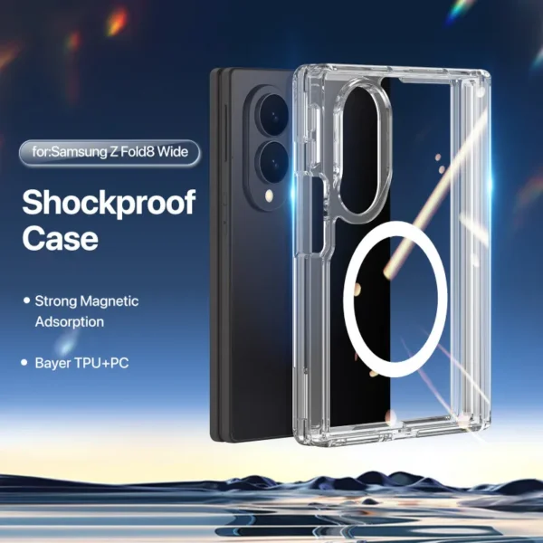 imgi_18_coque-samsung-galaxy-z-fold-8-magnetique-clin-series-dux-ducis.webp Samsung Galaxy Z Fold 8 Case with MagSafe | Clear Magnetic Protective Cover | Shockproof Transparent Case
