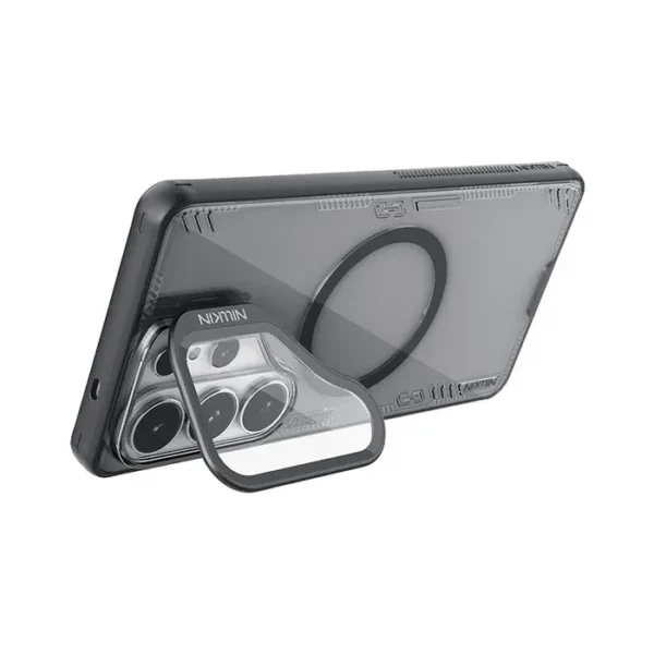 imgi_195_MagSafe-Compatible-Iceblade-CamProp-Case-with-Transparent-Camera-Cover-for-Galaxy-S26-black_5.webp Nillkin Iceblade Prop Magnetic Transparent Case for Galaxy S26 Ultra with Camera Protection Stand