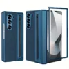 Samsung Galaxy Z Fold 5 Leather Case with S-Pen | Premium Protective Flip Cover with Front Glass Protection