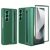 Samsung Galaxy Z Fold 5 Leather Case with S-Pen | Premium Protective Flip Cover with Front Glass Protection