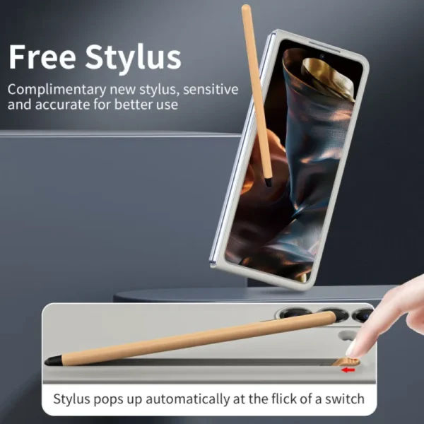 Samsung Galaxy Z Fold 7 Case with S Pen | Slim Matte Protective Cover | Shockproof Foldable Phone Case