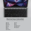Nillkin iPad Air 11 Keyboard Case | iPad Air 11 inch Case with Trackpad & Keyboard | Detachable Cover with Pencil Holder