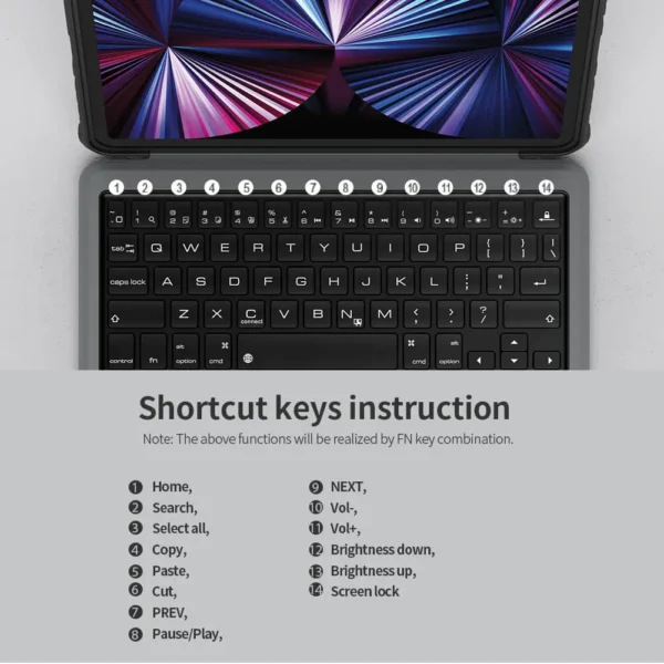Nillkin iPad Air 11 Keyboard Case | iPad Air 11 inch Case with Trackpad & Keyboard | Detachable Cover with Pencil Holder