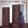 Samsung Galaxy Z Fold 8 Ultra Case with Hinge Protection | Skin Feel Thin Magnetic Phone Cover | Slim Shockproof Protection