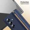 Samsung Galaxy Z Fold 7 S Pen Case with Hinge Protection, Kickstand Cover & Built-in Screen Protector